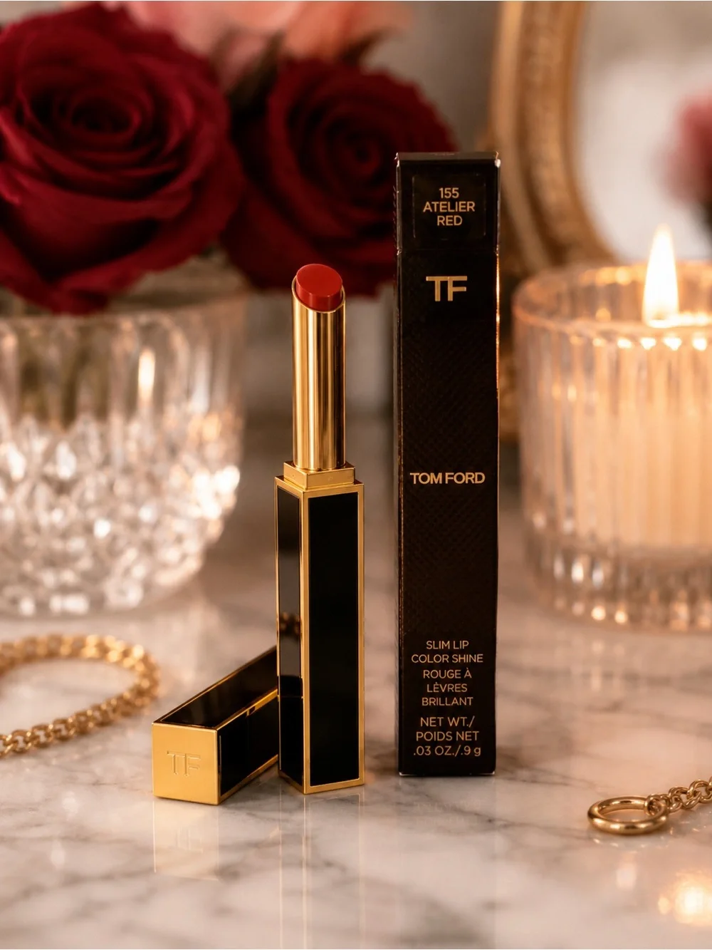 Tom Ford Slim Lip Color Shine – 155 Atelier Red